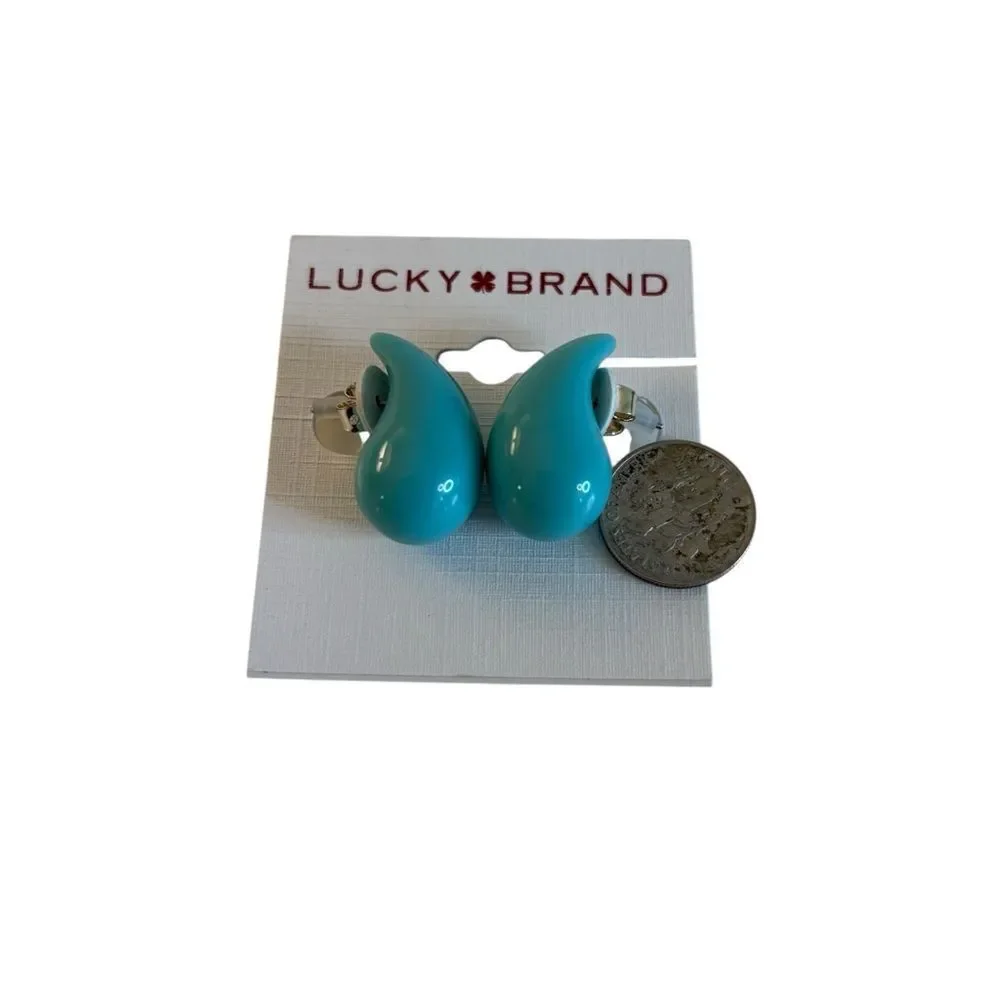 Sleek & Stylish Turquoise Teardrop Earrings